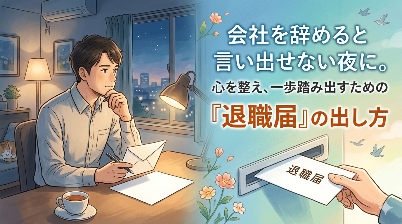 会社を辞めると言い出せない夜に。心を整え、一歩踏み出すための『退職届』の出し方