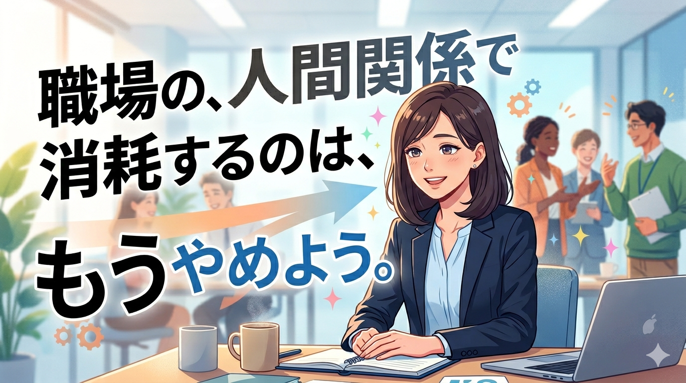 職場の人間関係で消耗するのは、もうやめよう。