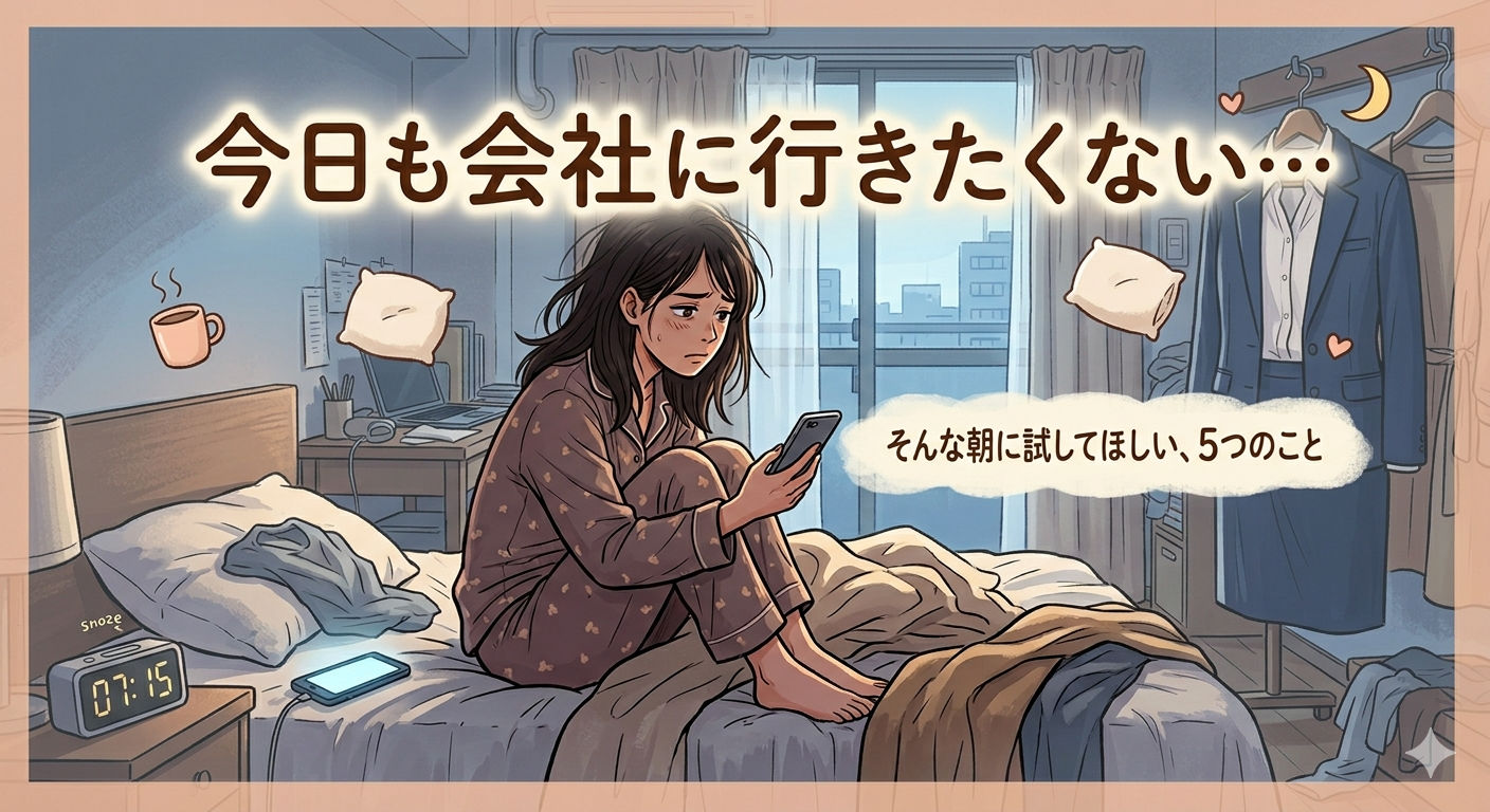 会社に行きたくないときはどうすれば良いか。考えてほしい5つのこと