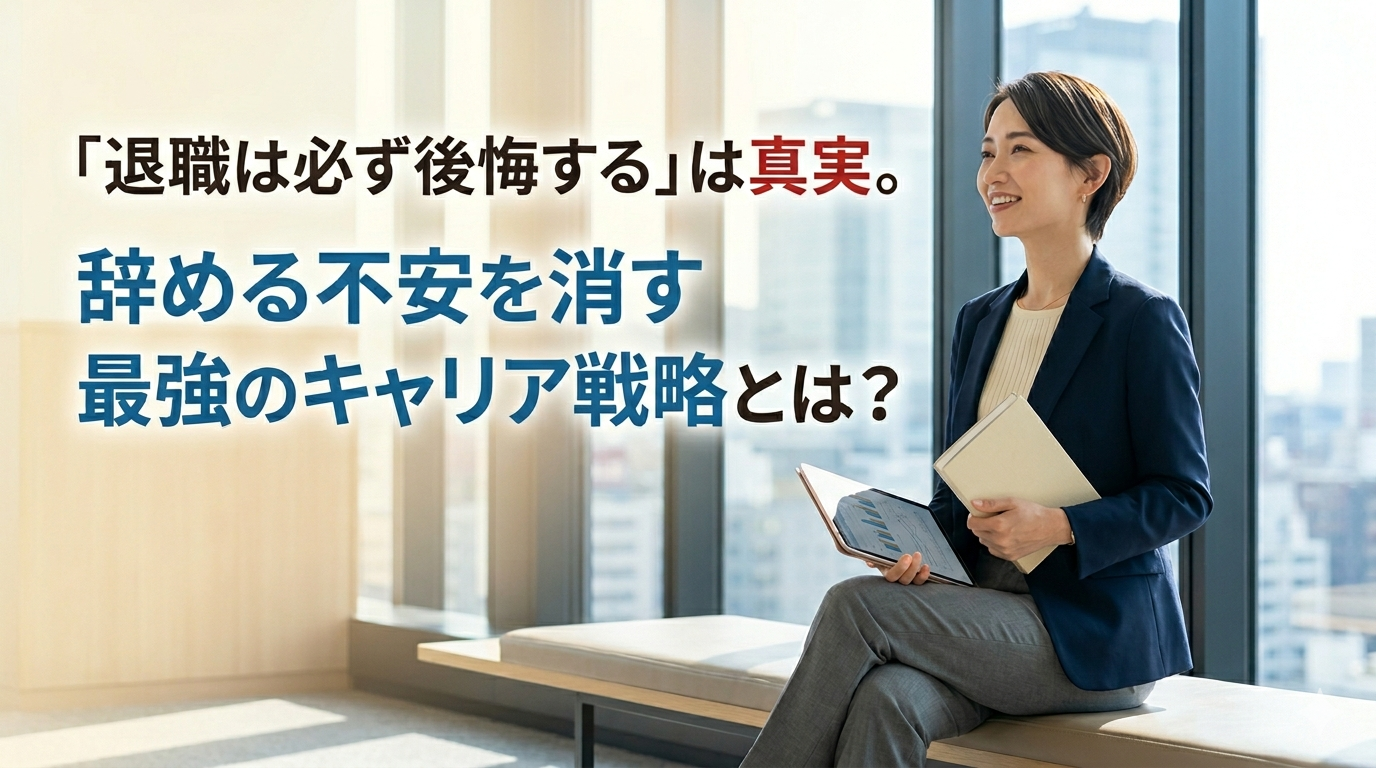 「退職は必ず後悔する」は真実。辞める不安を消す最強のキャリア戦略とは？