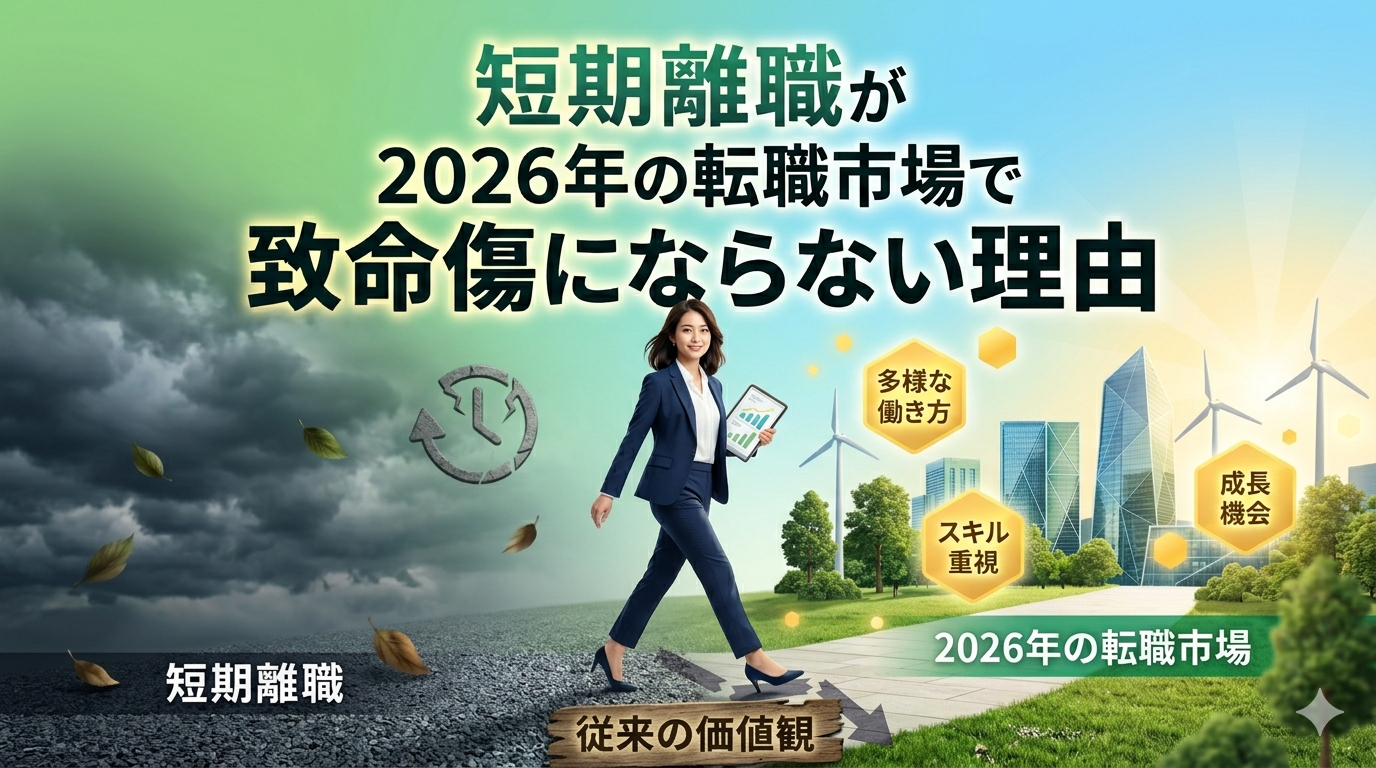 短期離職が2026年の転職市場で致命傷にならない理由
