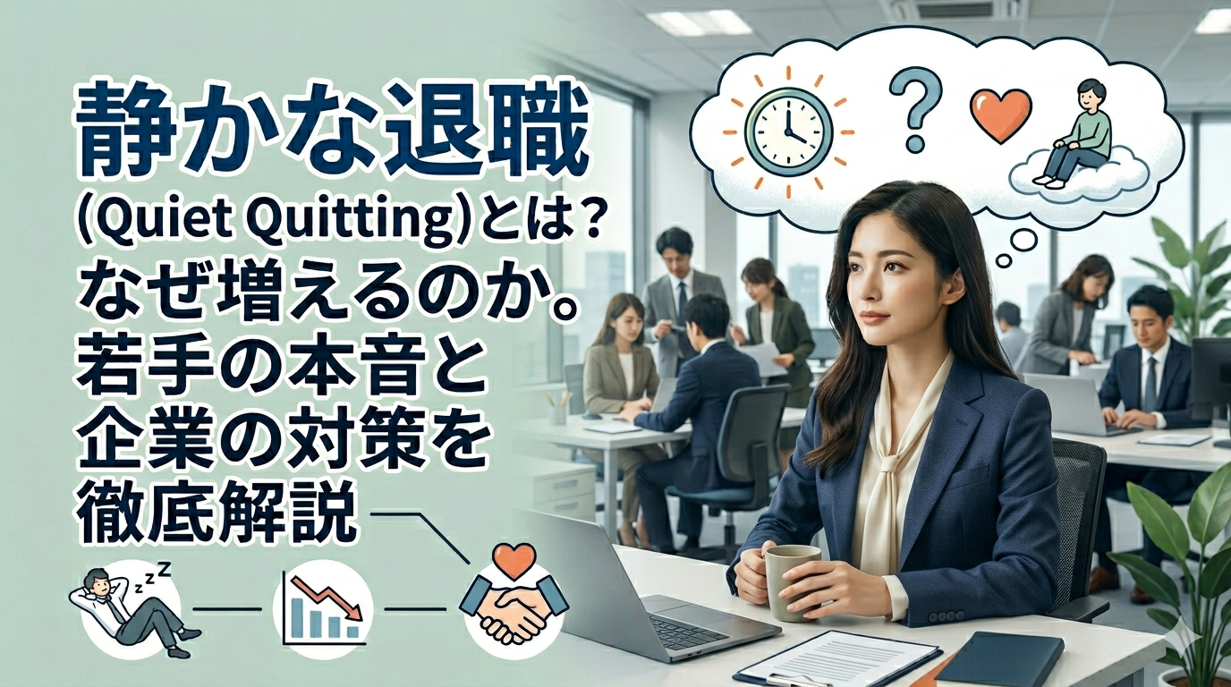 静かな退職（Quiet Quitting）とは？なぜ増えるのか。若手の本音と企業の対策を徹底解説