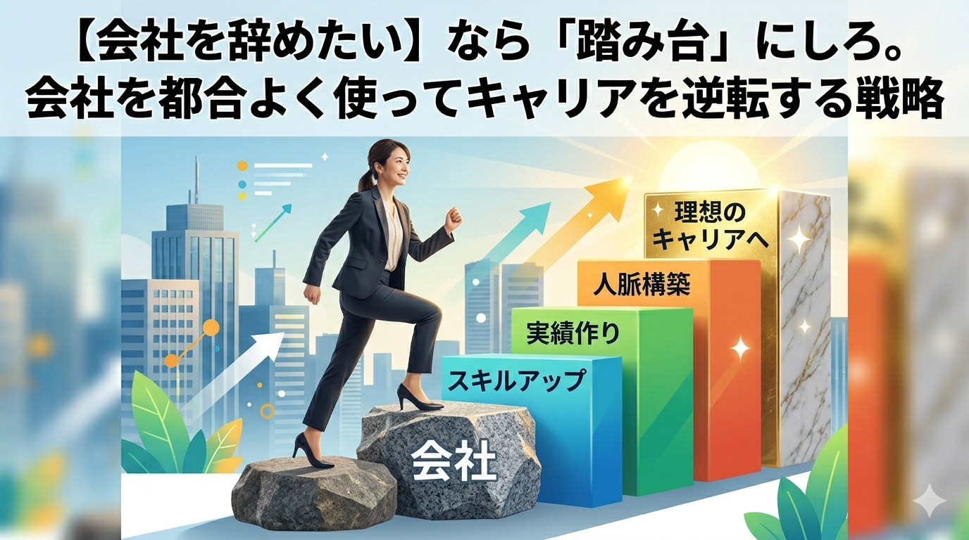 【会社を辞めたい】なら「踏み台」にしろ。会社を都合よく使ってキャリアを逆転する戦略