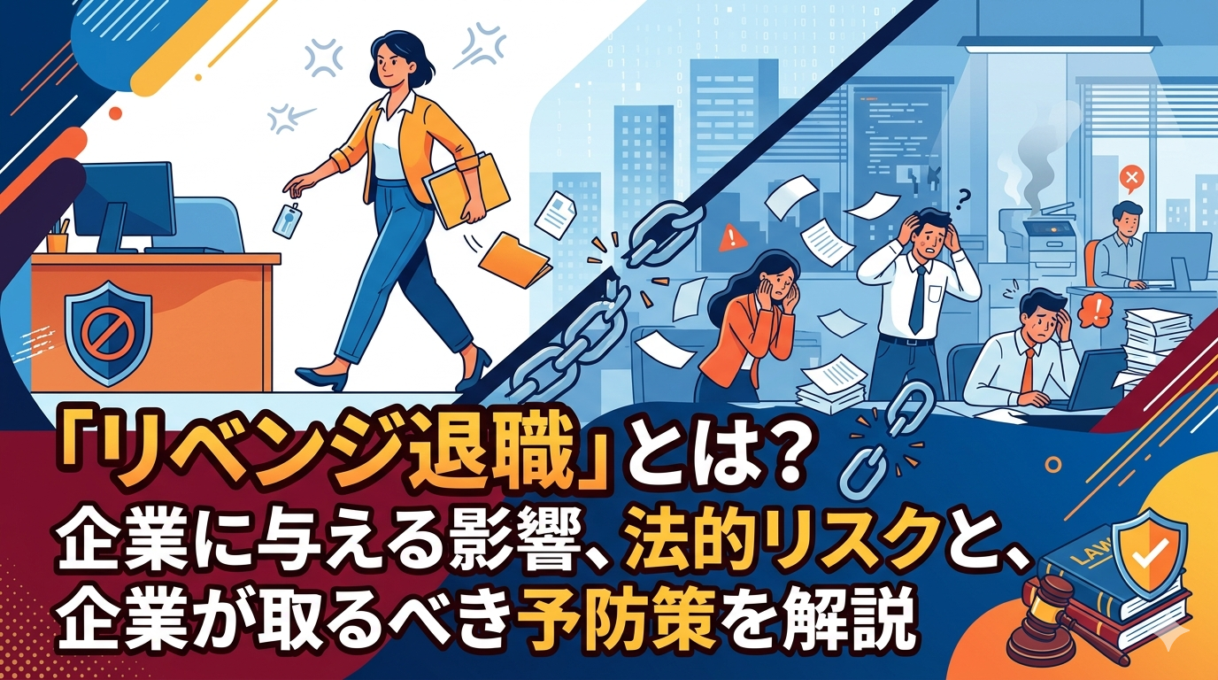 「リベンジ退職」とは？企業に与える影響と法的リスク、企業が取るべき予防策を解説