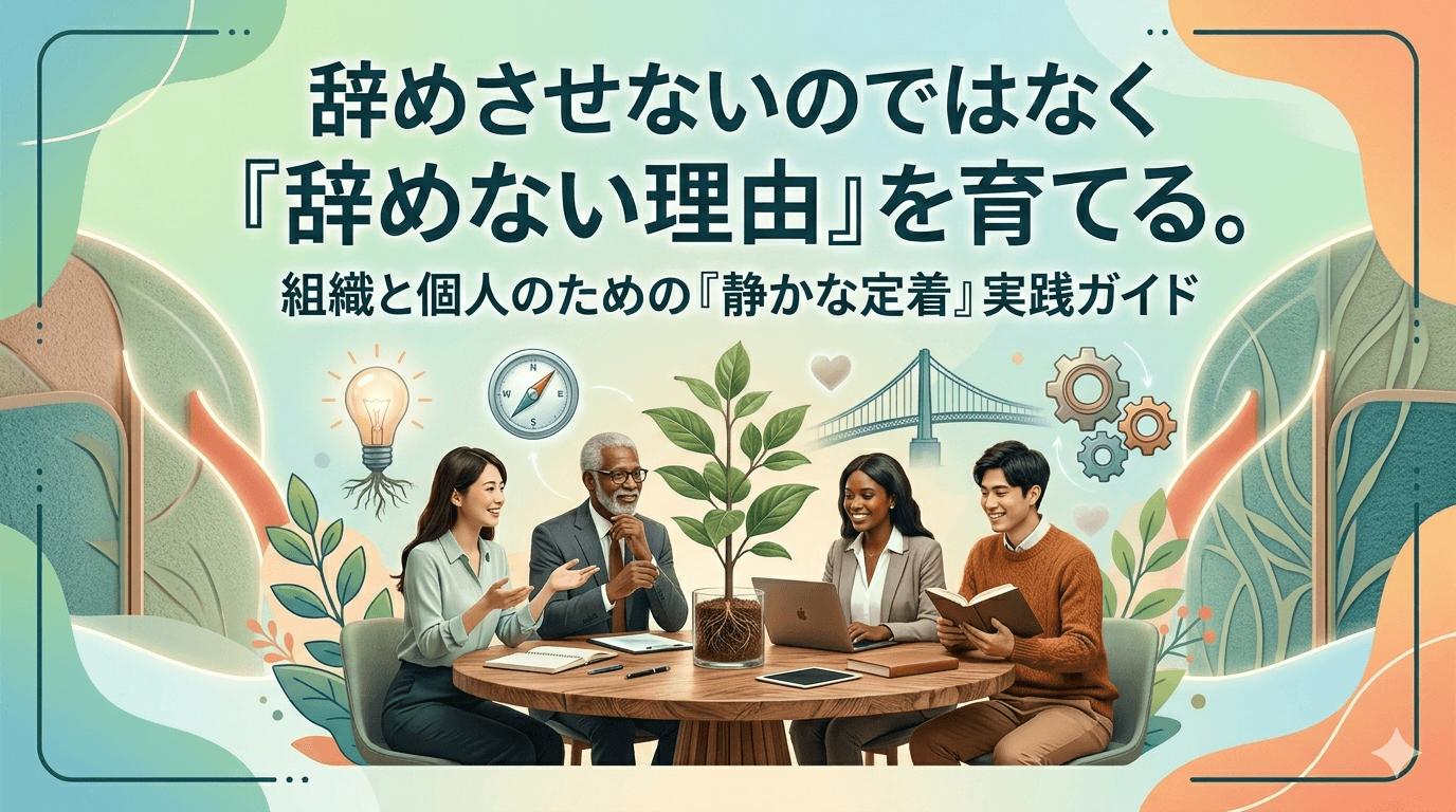 辞めさせないのではなく『辞めない理由』を育てる。組織と個人のための『静かな定着』実践ガイド