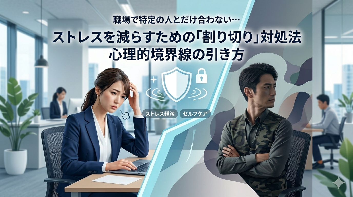 職場で特定の人とだけ合わない…ストレスを減らすための「割り切り」対処法と心理的境界線の引き方