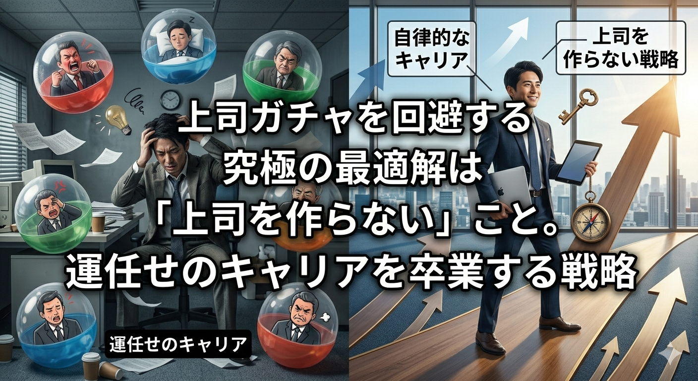 上司ガチャを回避する究極の最適解は「上司を作らない」こと。運任せのキャリアを卒業する戦略