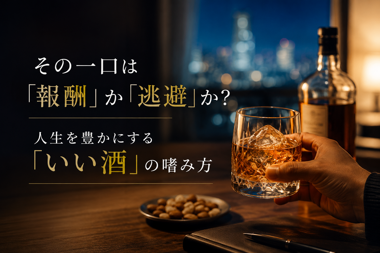 その一口は「報酬」か「逃避」か？人生を豊かにする「いい酒」の嗜み方