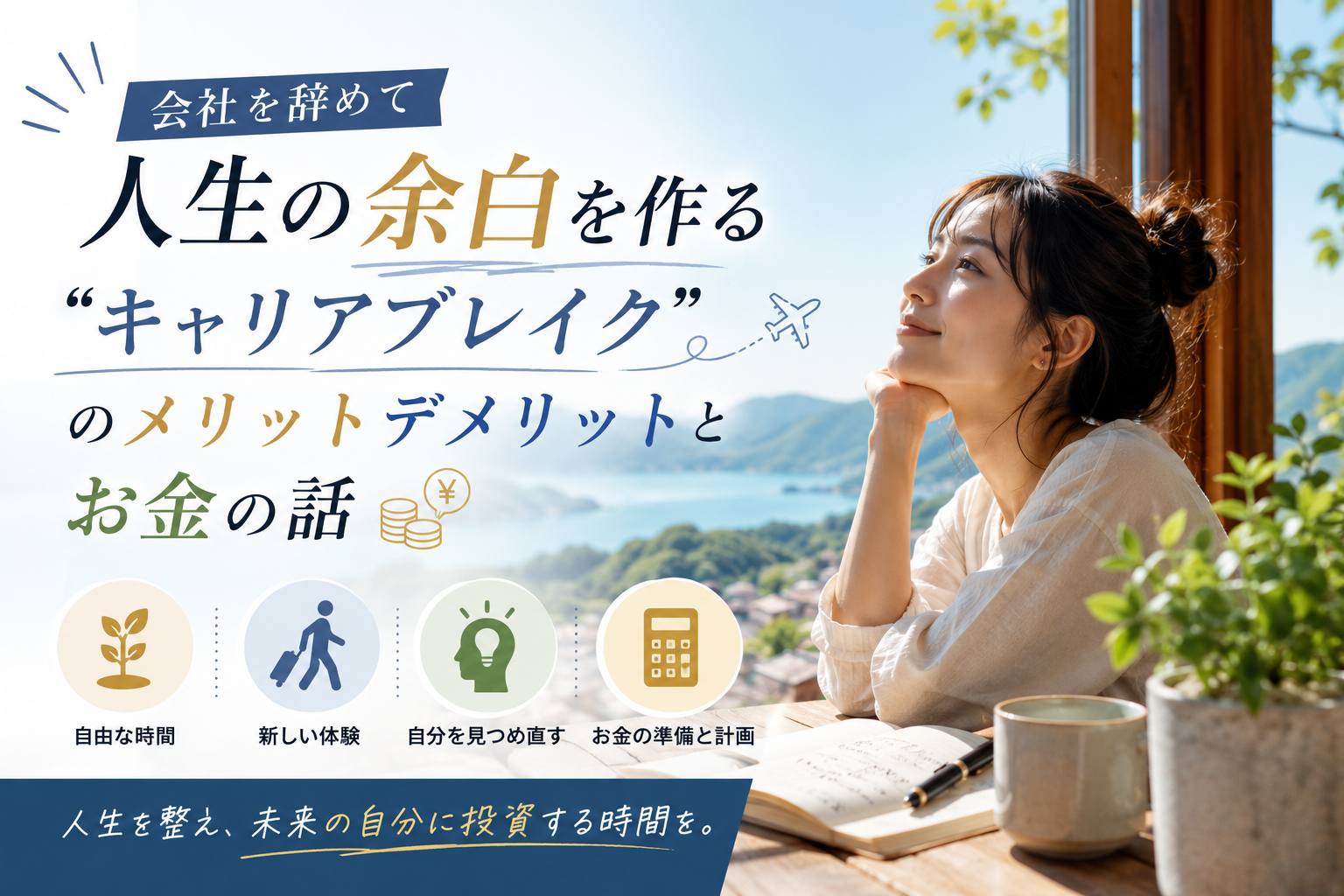 会社を辞めて「人生の余白」を作る。キャリアブレイクのメリット・デメリットとお金の話