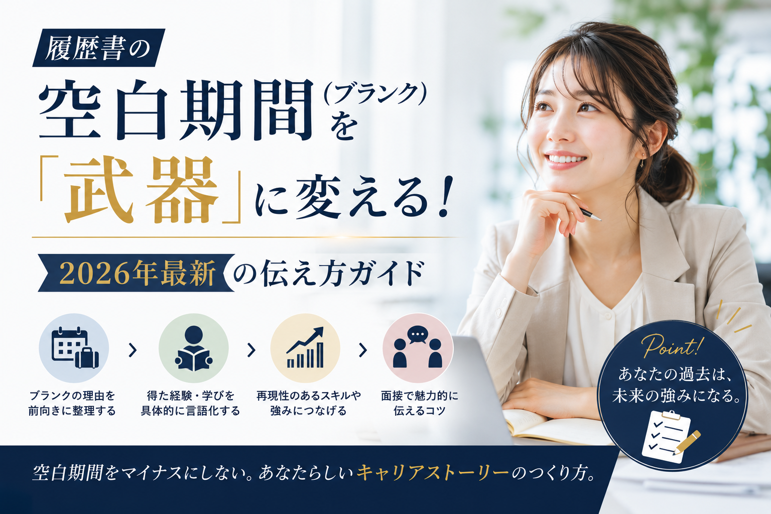 履歴書の空白期間（ブランク）を「武器」に変える！2026年最新の伝え方ガイド