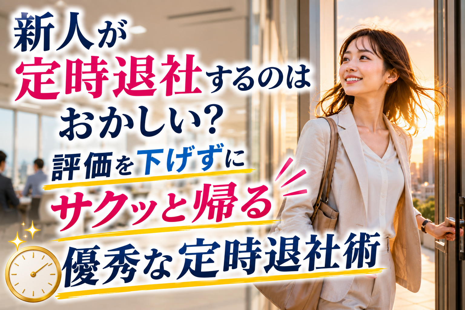 新人が定時退社するのはおかしい？評価を下げずにサクッと帰る「優秀な定時退社術」