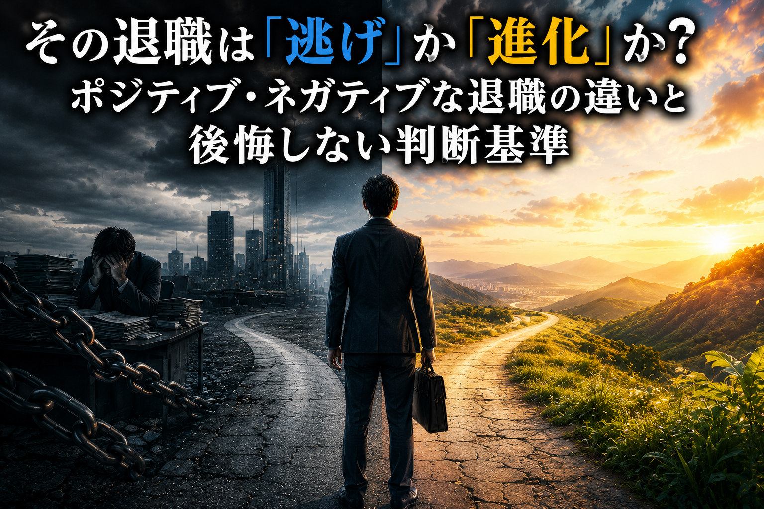 その退職は「逃げ」か「進化」か？ポジティブ・ネガティブな退職の違いと後悔しない判断基準