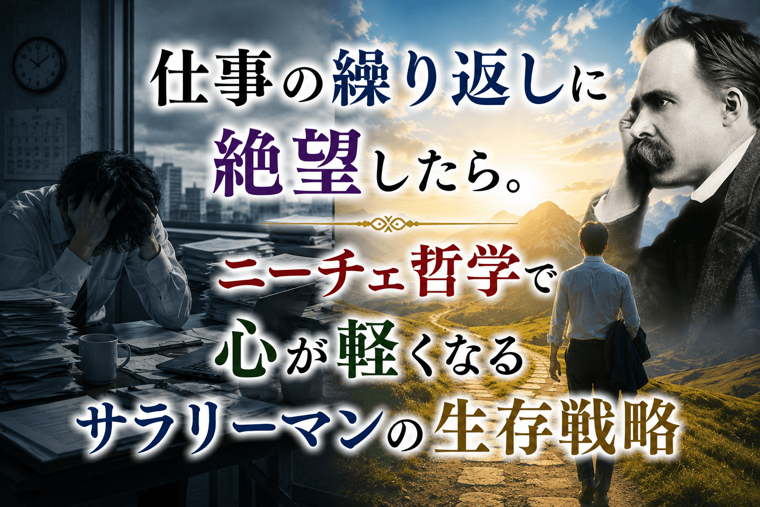 仕事の繰り返しに絶望したら。ニーチェ哲学で心が軽くなるサラリーマンの生存戦略