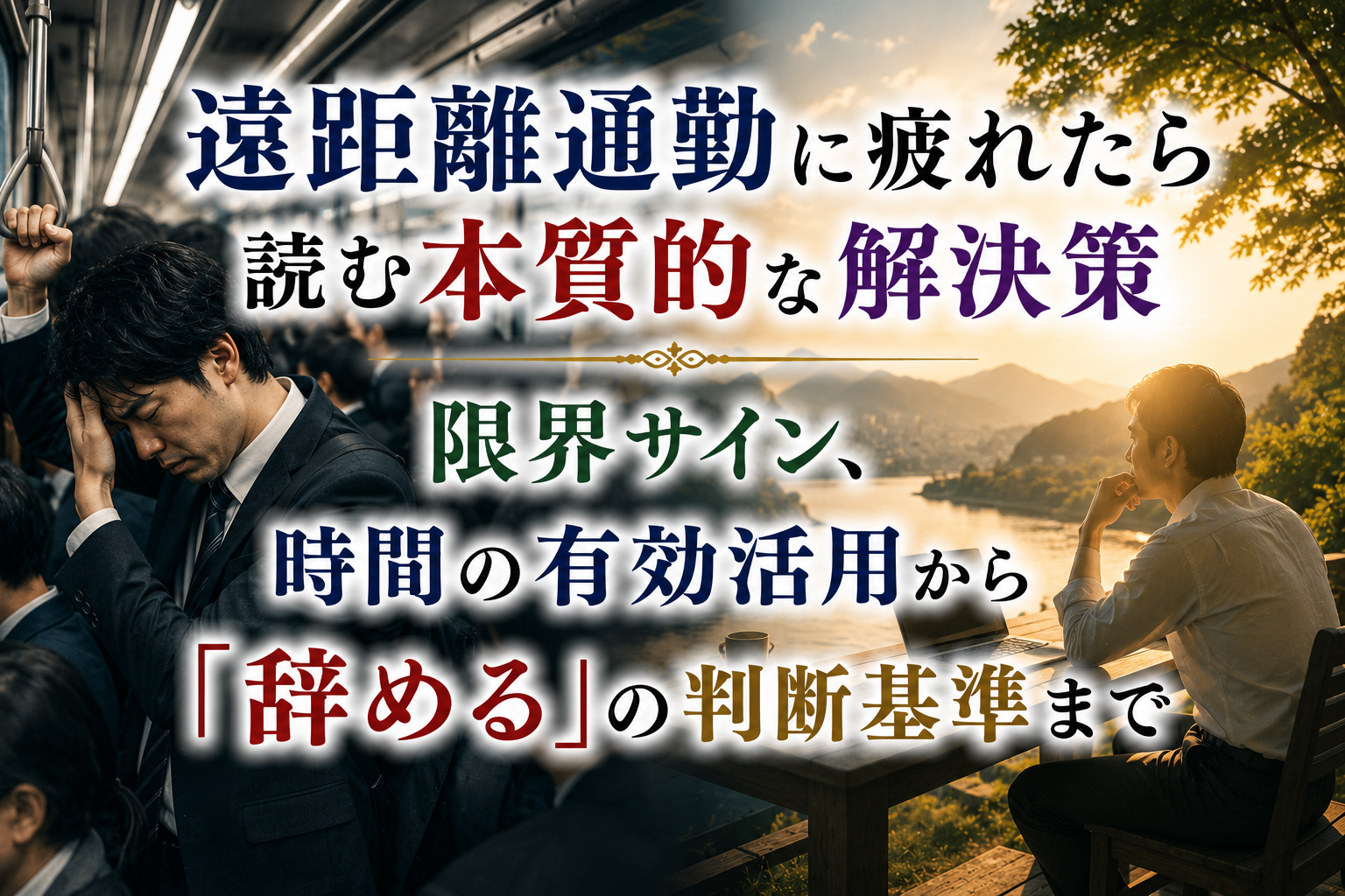 遠距離通勤に疲れたら読む本質的な解決策｜限界サイン、時間の有効活用から「辞める」の判断基準まで