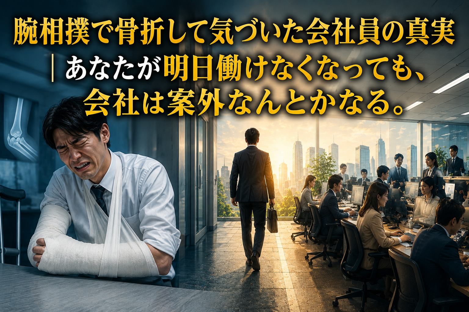腕相撲で骨折して気づいた会社員の真実｜あなたが明日働けなくなっても、会社は案外なんとかなる。