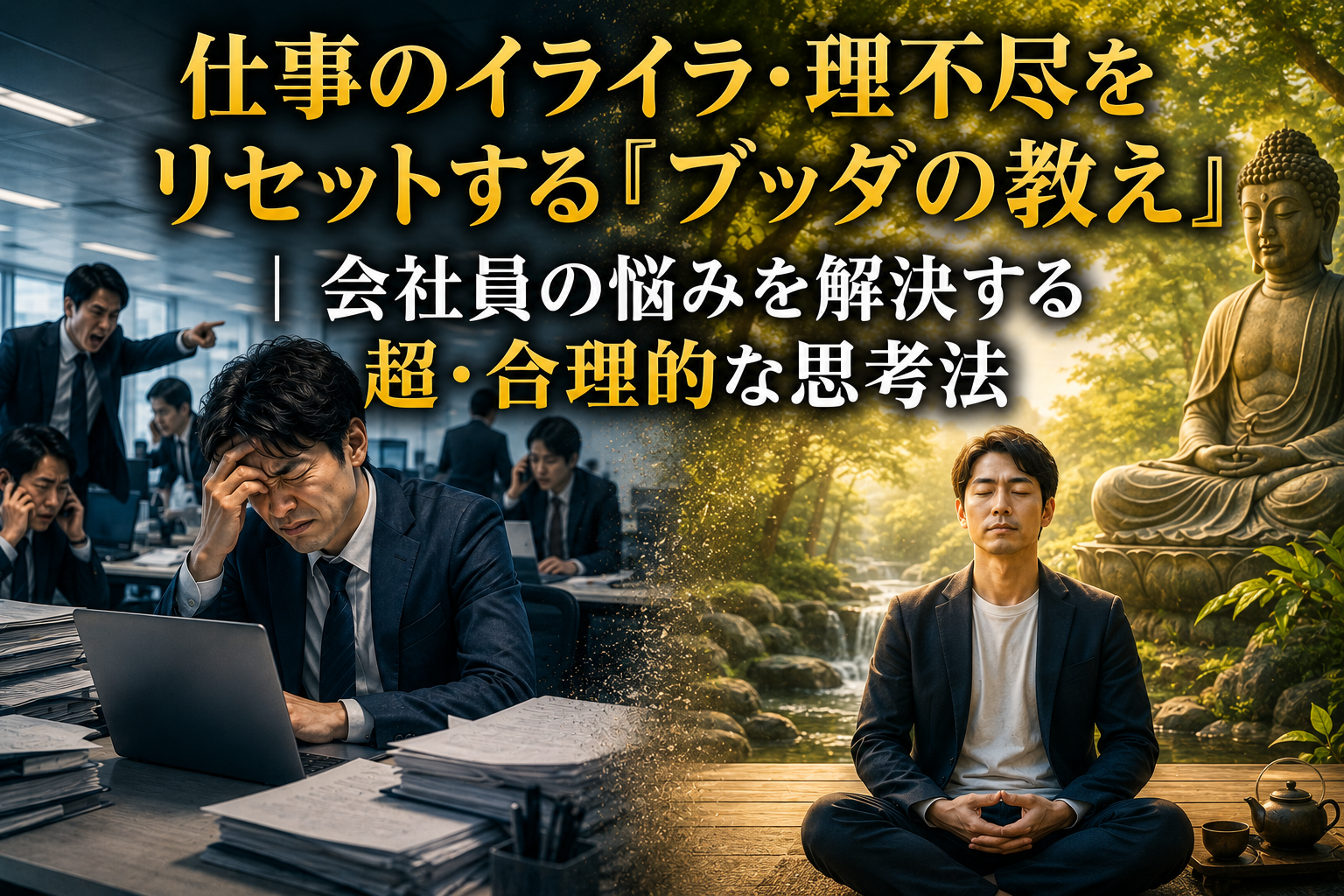 仕事のイライラ・理不尽をリセットする『ブッダの教え』｜会社員の悩みを解決する超・合理的な思考法
