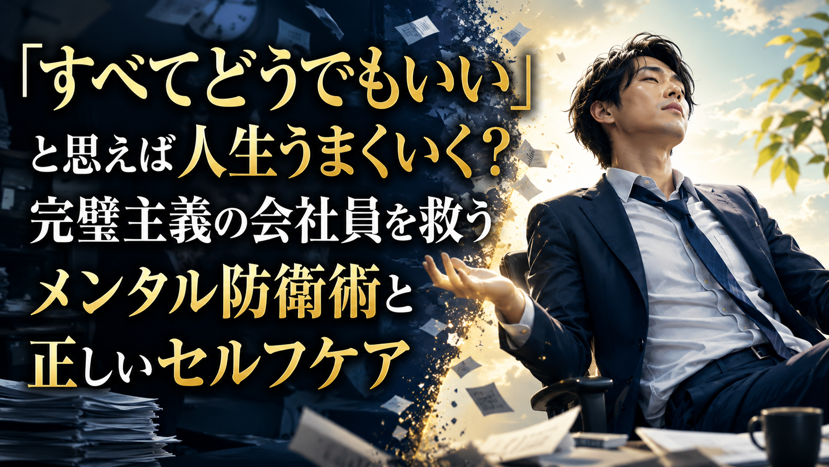 すべてどうでもいい」と思えば人生うまくいく？完璧主義の会社員を救うメンタル防衛術と正しいセルフケア