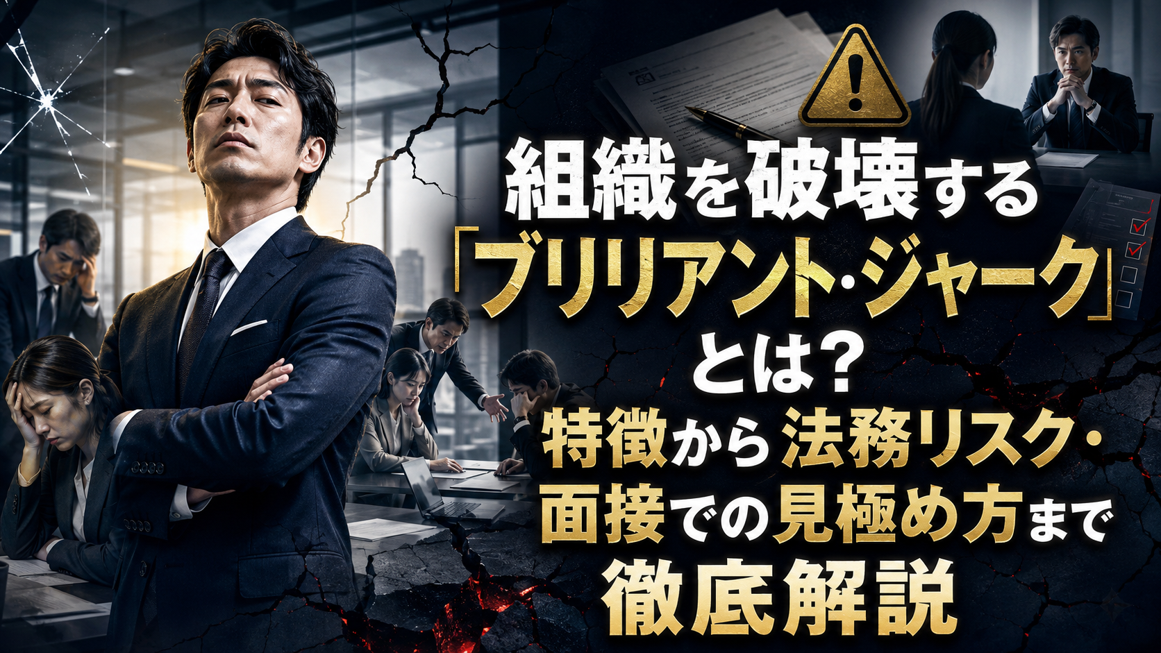 組織を破壊する「ブリリアント・ジャーク」とは？特徴から法務リスク・面接での見極め方まで徹底解説
