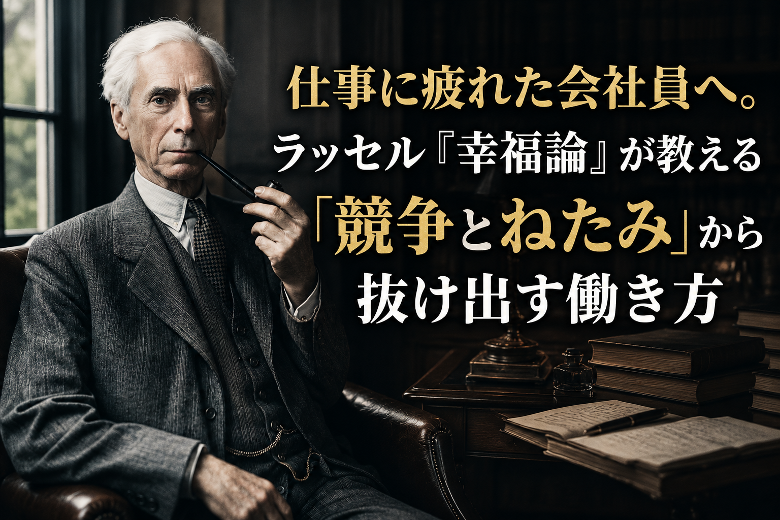 仕事に疲れた会社員へ。ラッセル『幸福論』が教える「競争とねたみ」から抜け出す働き方
