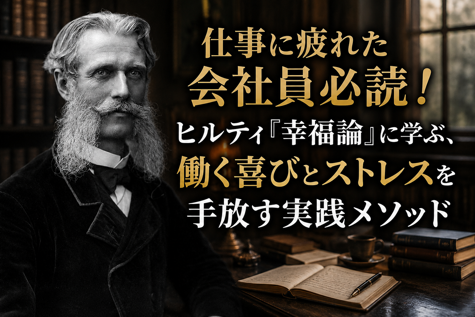 仕事に疲れた会社員必読！ヒルティ『幸福論』に学ぶ、働く喜びとストレスを手放す実践メソッド