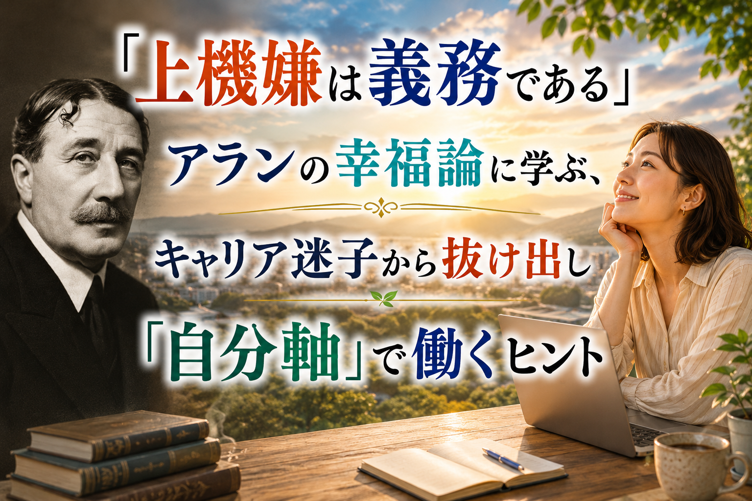 「上機嫌は義務である」アランの幸福論に学ぶ、キャリア迷子から抜け出し「自分軸」で働くヒント