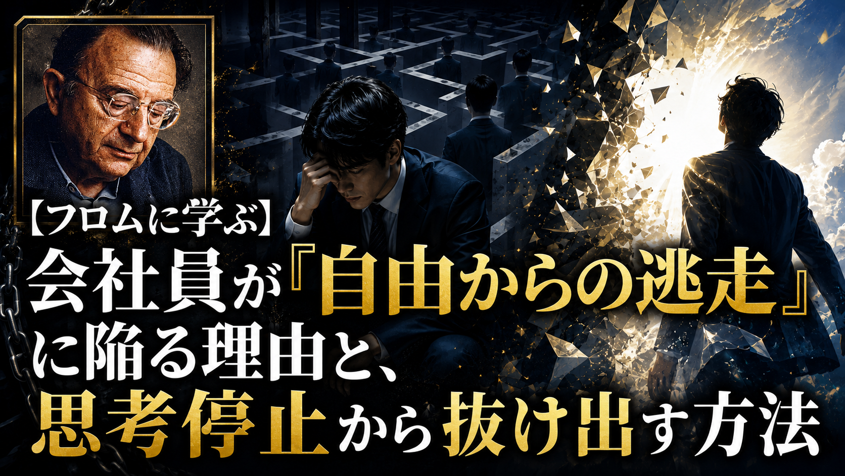 【フロムに学ぶ】会社員が『自由からの逃走』に陥る理由と、思考停止から抜け出す方法