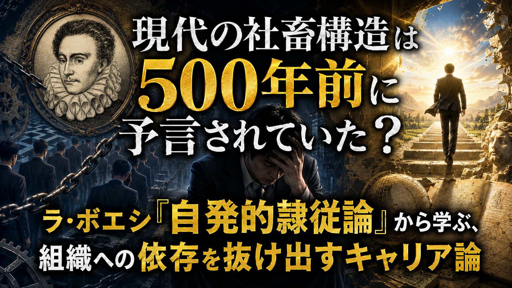 現代の社畜構造は500年前に予言されていた？ラ・ボエシ『自発的隷従論』から学ぶ、組織への依存を抜け出すキャリア論