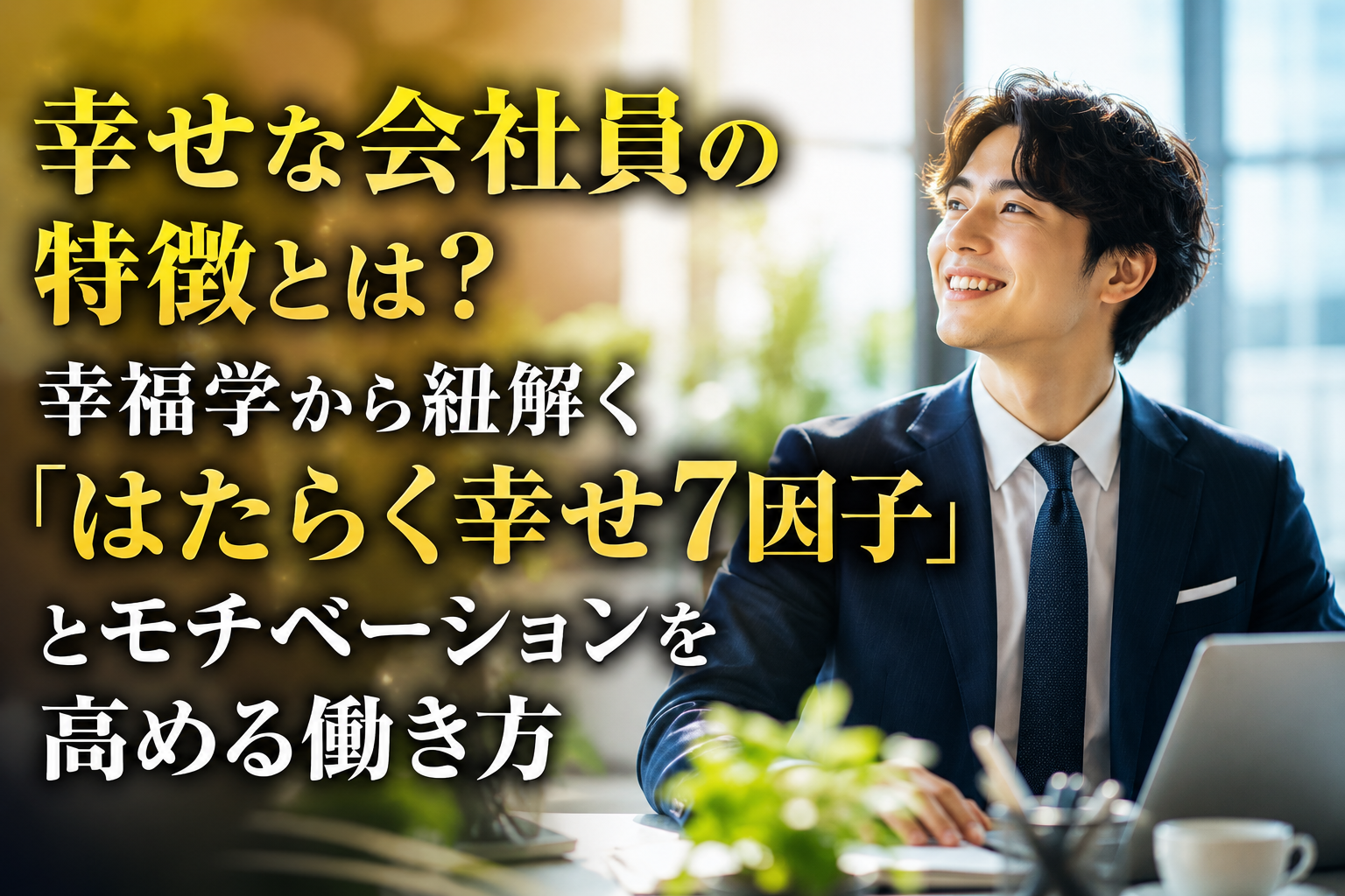 幸せな会社員の特徴とは？幸福学から紐解く「はたらく幸せ7因子」とモチベーションを高める働き方
